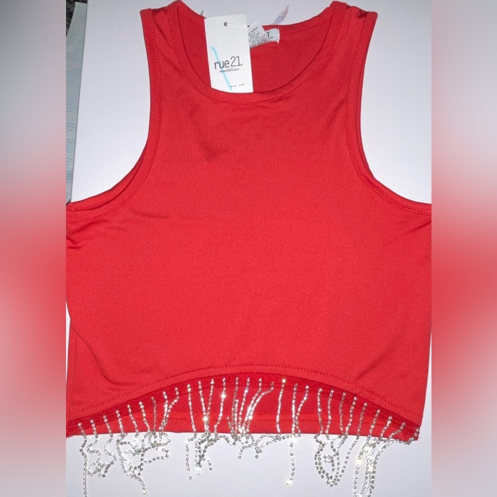 Red top rhinestone